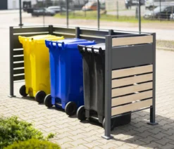 Westmann Mülltonnenverkleidung Planum 3er Box, ca. B250/H120/T90 cm