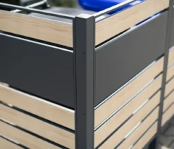 Westmann Mülltonnenverkleidung Planum 3er Box, ca. B250/H120/T90 cm