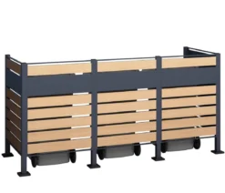 Westmann Mülltonnenverkleidung Planum 3er Box, ca. B250/H120/T90 cm