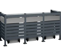 Westmann Mülltonnenverkleidung Planum 3er Box, ca. B250/H120/T90 cm