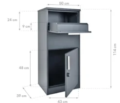 Westmann Paketbox Pepe, ca. B50/H114/T39 cm