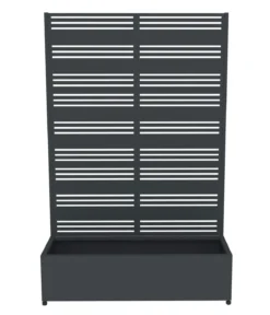 Westmann Stahl-Pflanzkasten mit Rankgitter Dekora 2, rechteckig, ca. B120/H184/T42,5 cm