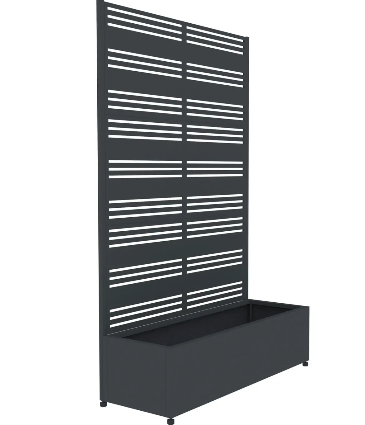 Westmann Stahl-Pflanzkasten mit Rankgitter Dekora 2, rechteckig, ca. B120/H184/T42,5 cm