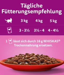 Whiskas® Nassfutter für Katzen Multipack Jumbo Klassische Auswahl in Sauce, Adult, 80 x 85 g