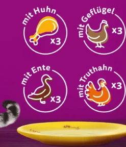 Whiskas® Nassfutter für Katzen Multipack Tasty Mix Fish of the day in Sauce, Adult, 12 x 85 g