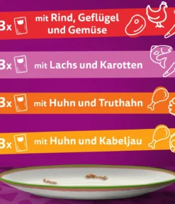 Whiskas® Nassfutter für Katzen Multipack Tasty Mix Chef's Choice in Sauce, Adult, 12 x 85 g