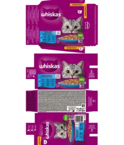 Whiskas® Nassfutter für Katzen Multipack 1+ Fisch in Gelee, Adult, 24 x 85 g
