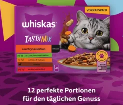 Whiskas® Nassfutter für Katzen Multipack Tasty Mix Country Collection in Sauce, Adult