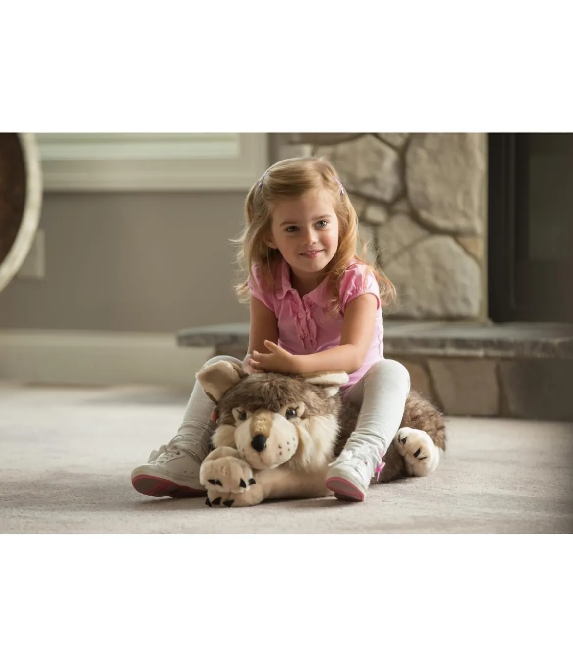 WILD REPUBLIC® Stofftier Wolf, liegend
