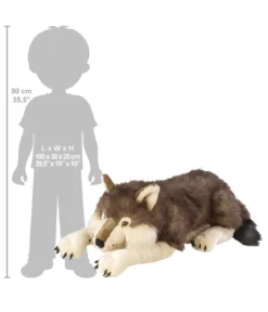 WILD REPUBLIC® Stofftier Wolf, liegend