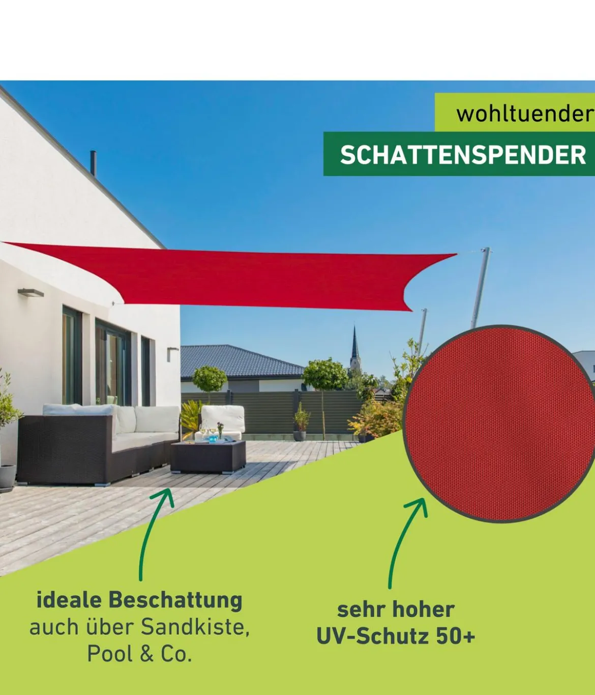 Windhager Sonnensegel Cannes, rechteckig, ca. B500/T400 cm