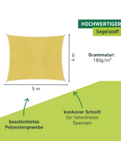 Windhager Sonnensegel Cannes, rechteckig, ca. B500/T400 cm