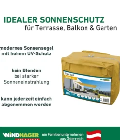 Windhager Sonnensegel Cannes, rechteckig, ca. B500/T400 cm