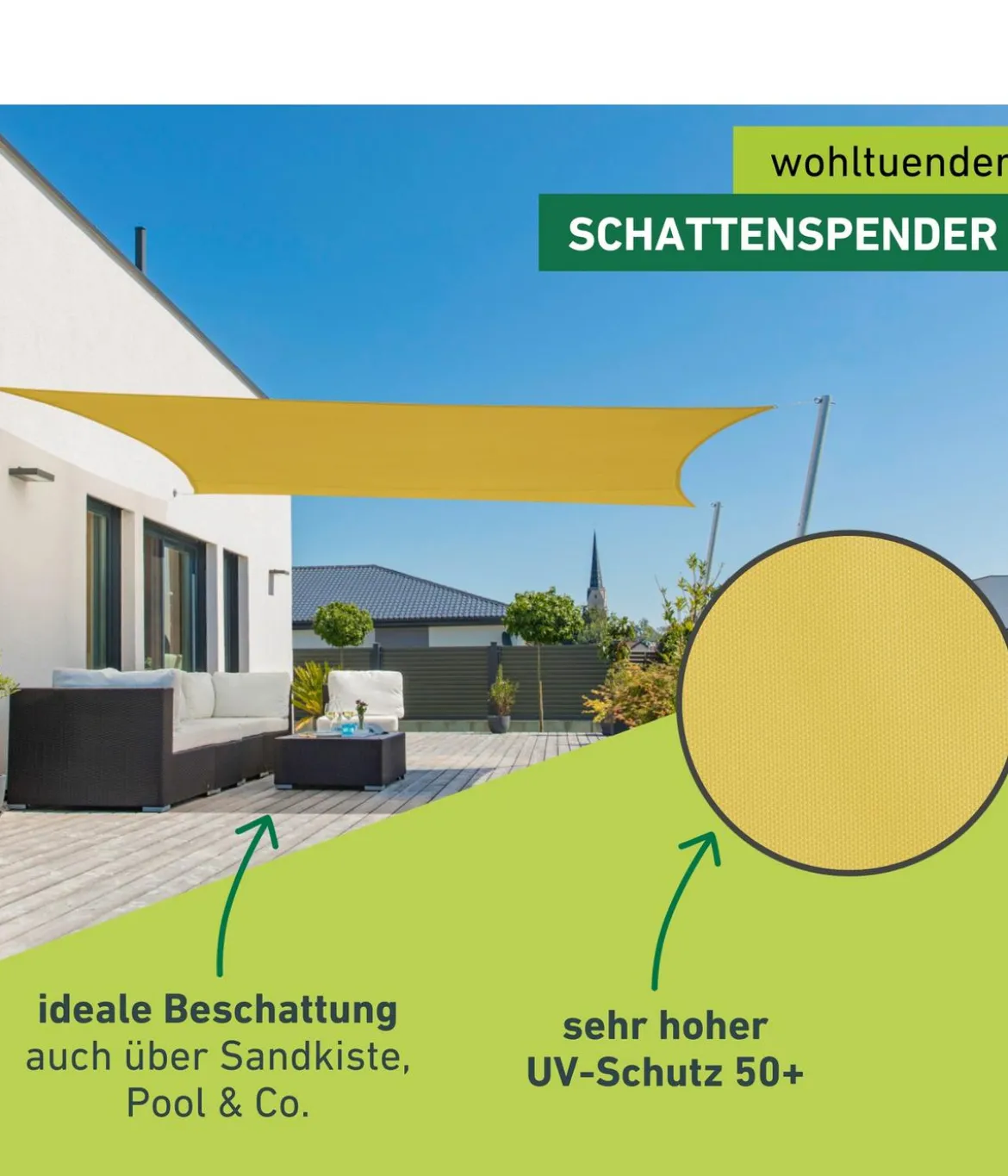 Windhager Sonnensegel Cannes, rechteckig, ca. B500/T400 cm