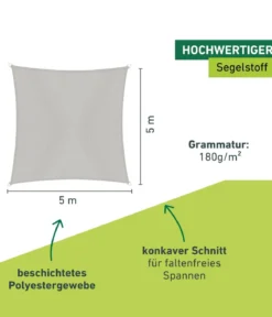 Windhager Sonnensegel Cannes, quadratisch, ca. B500/T500 cm