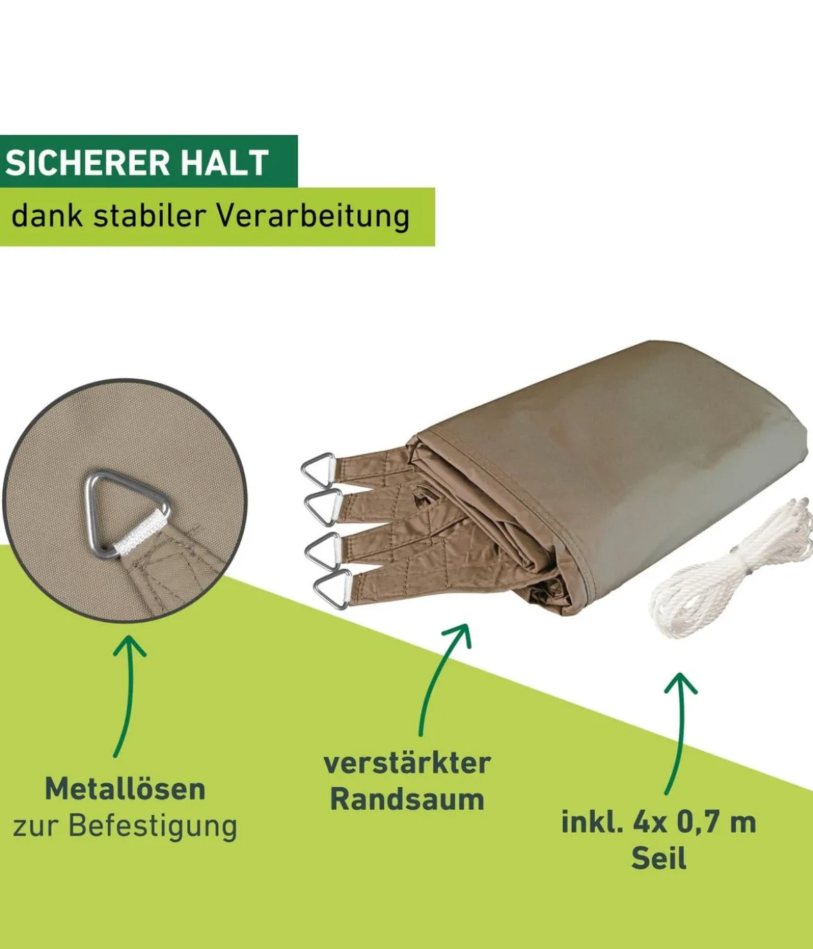 Windhager Sonnensegel Cannes, quadratisch, ca. B400/T400 cm