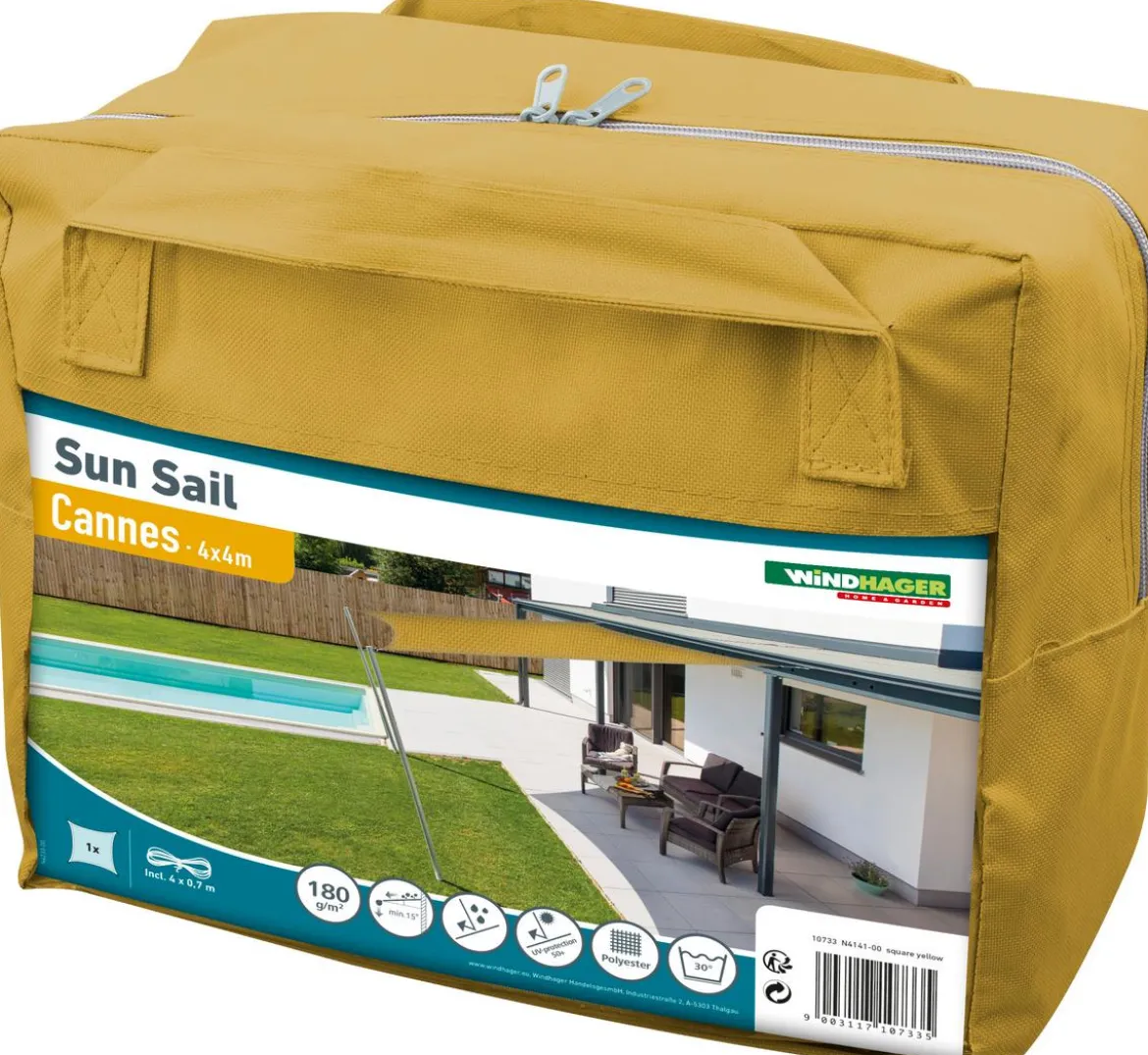 Windhager Sonnensegel Cannes, quadratisch, ca. B400/T400 cm