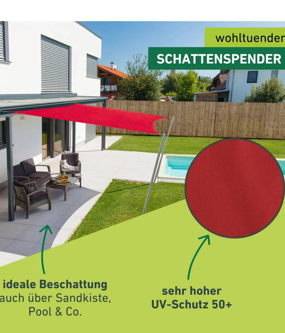 Windhager Sonnensegel Cannes, quadratisch, ca. B400/T400 cm