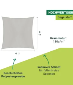 Windhager Sonnensegel Cannes, quadratisch, ca. B400/T400 cm