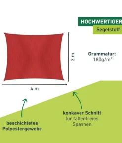 Windhager Sonnensegel Cannes, rechteckig, ca. B400/T300 cm