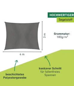 Windhager Sonnensegel Cannes, rechteckig, ca. B400/T300 cm