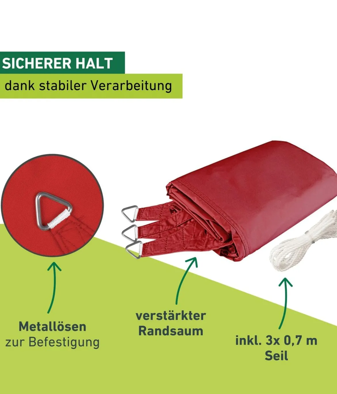 Windhager Sonnensegel Cannes, dreieckig, ca. B500/T500 cm