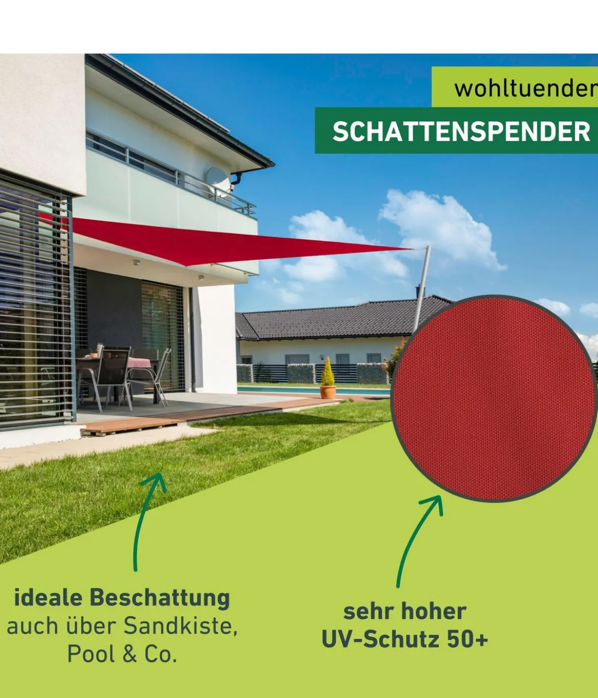 Windhager Sonnensegel Cannes, dreieckig, ca. B500/T500 cm