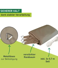 Windhager Sonnensegel Cannes, dreieckig, ca. B500/T500 cm