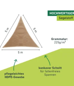Windhager Sonnensegel Capri, dreieckig, ca. B500/T500 cm