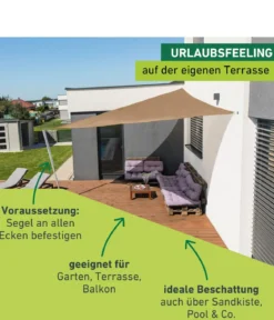 Windhager Sonnensegel Capri, dreieckig, ca. B500/T500 cm