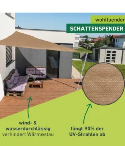 Windhager Sonnensegel Capri, dreieckig, ca. B500/T500 cm