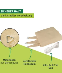Windhager Sonnensegel Capri, dreieckig, ca. B500/T500 cm