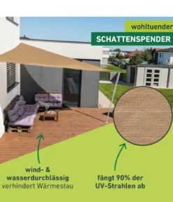 Windhager Sonnensegel Capri, dreieckig, ca. B400/T400 cm