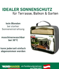 Windhager Sonnensegel Capri, dreieckig, ca. B400/T400 cm