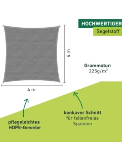 Windhager Sonnensegel Capri, quadratisch, ca. B400/T400 cm