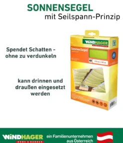 Windhager Sonnensegel, rechteckig, ca. B420/T140 cm