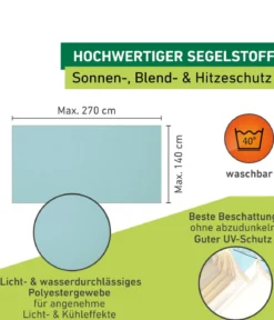 Windhager Sonnensegel, rechteckig,ca. B270/T140cm