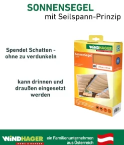 Windhager Sonnensegel, rechteckig,ca. B270/T140cm
