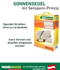 Windhager Sonnensegel, rechteckig,ca. B270/T140cm