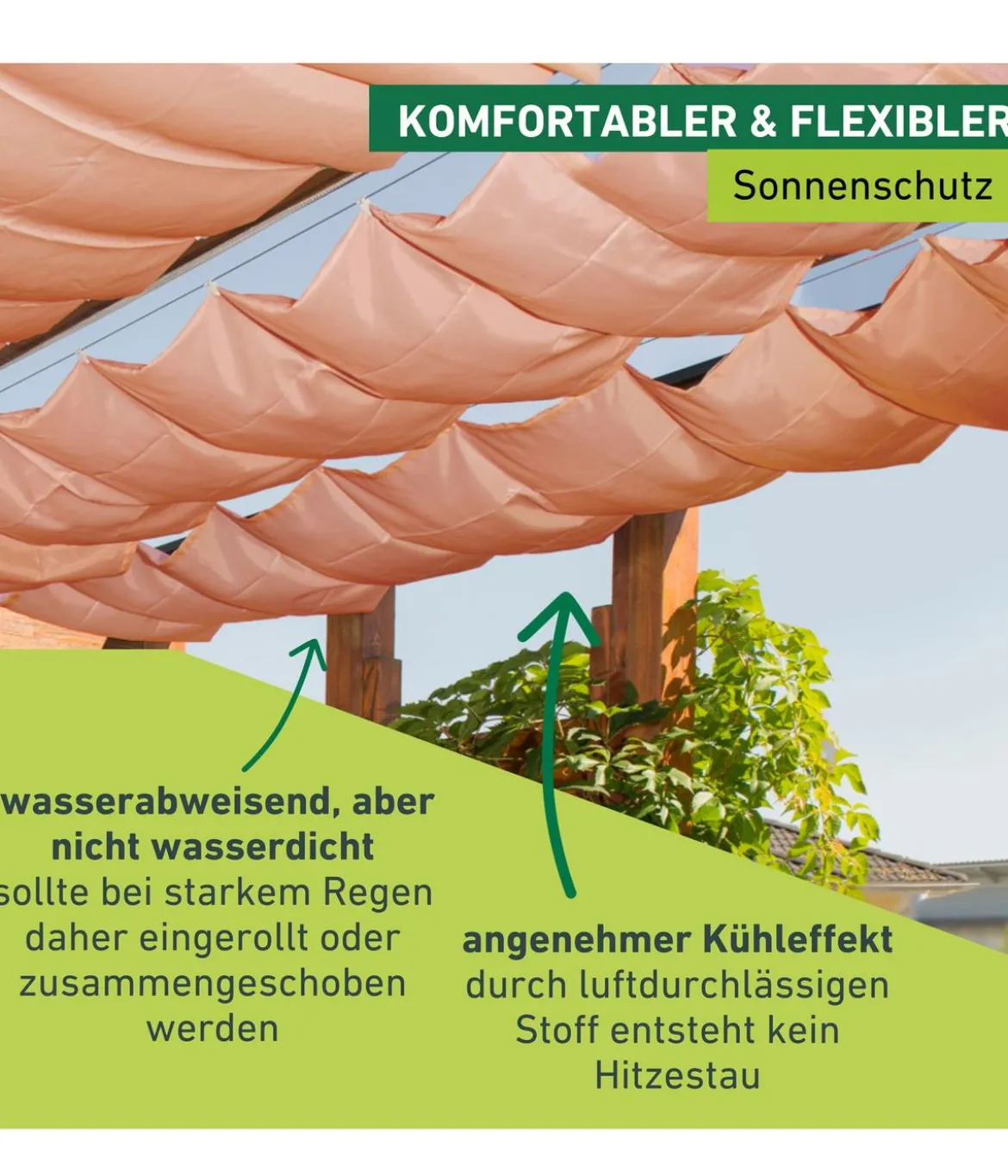 Windhager Sonnensegel, rechteckig,ca. B270/T140cm