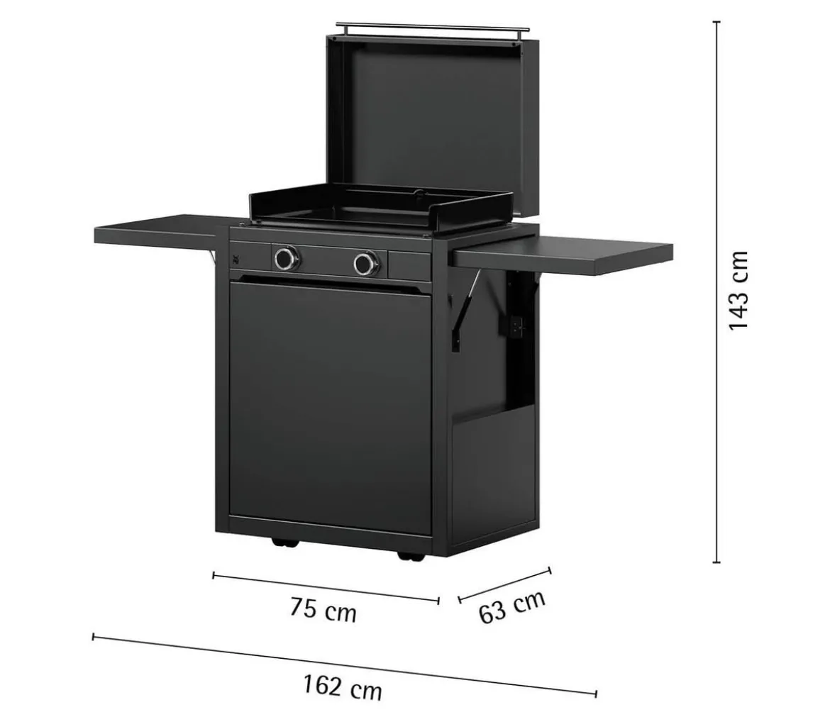 WMF Plancha Set 60G mit Wagen, ca. H75/B99,5/T63 cm
