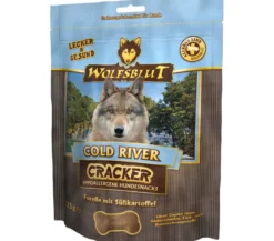 WOLFSBLUT Hundesnack Cracker Cold River Forelle, 225 g