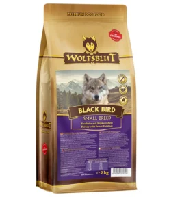 WOLFSBLUT Trockenfutter für Hunde Black Bird, Small Breed, Truthahn & Süßkartoffel