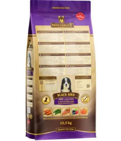 WOLFSBLUT Trockenfutter für Hunde Black Bird Puppy Large Breed, Truthahn & Süßkartoffel, 12,5 kg