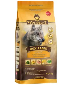 WOLFSBLUT Trockenfutter für Hunde Jack Rabbit, Adult, Kaninchen & Gemüse
