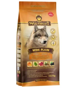 WOLFSBLUT Trockenfutter für Hunde Wide Plain Adult Light, Pferd & Süßkartoffel