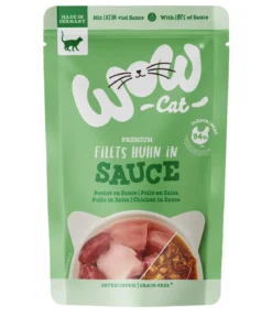 WOW® Cat Nassfutter für Katzen Multipack Premium Filets in Sauce, Adult, 8 x 85 g