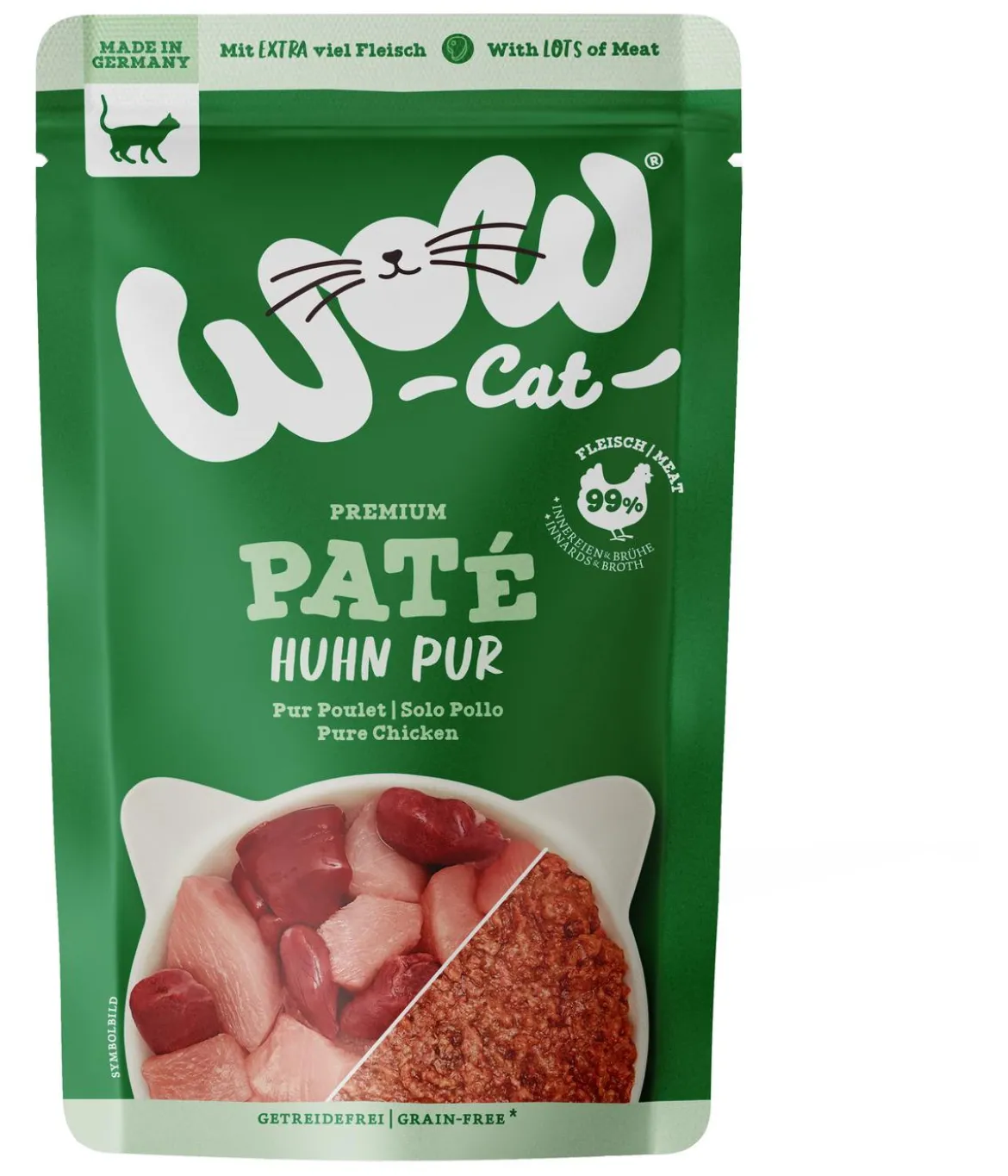 WOW® Cat Nassfutter für Katzen Multipack Premium Filets, Adult, 6 x 125 g