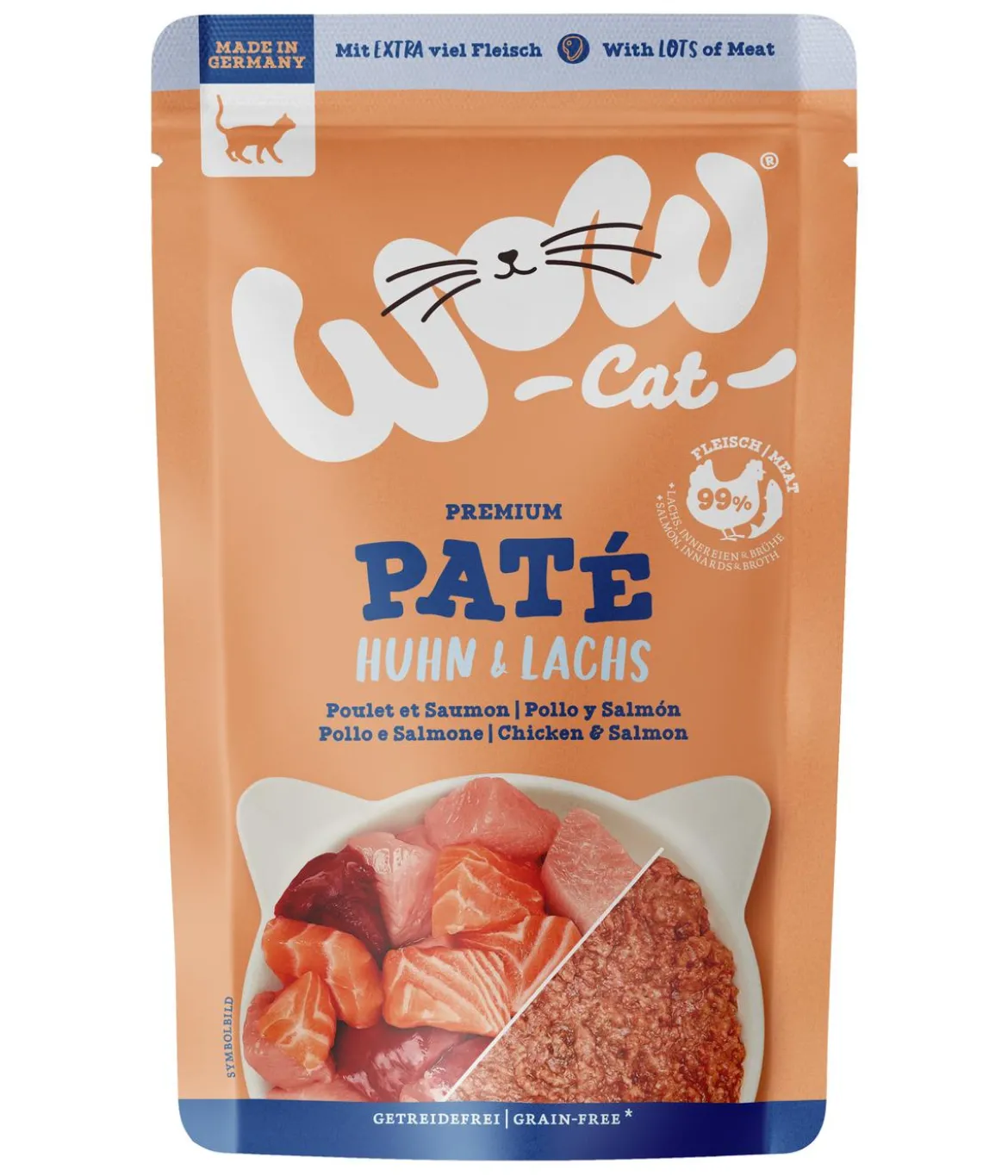 WOW® Cat Nassfutter für Katzen Multipack Premium Filets, Adult, 6 x 125 g