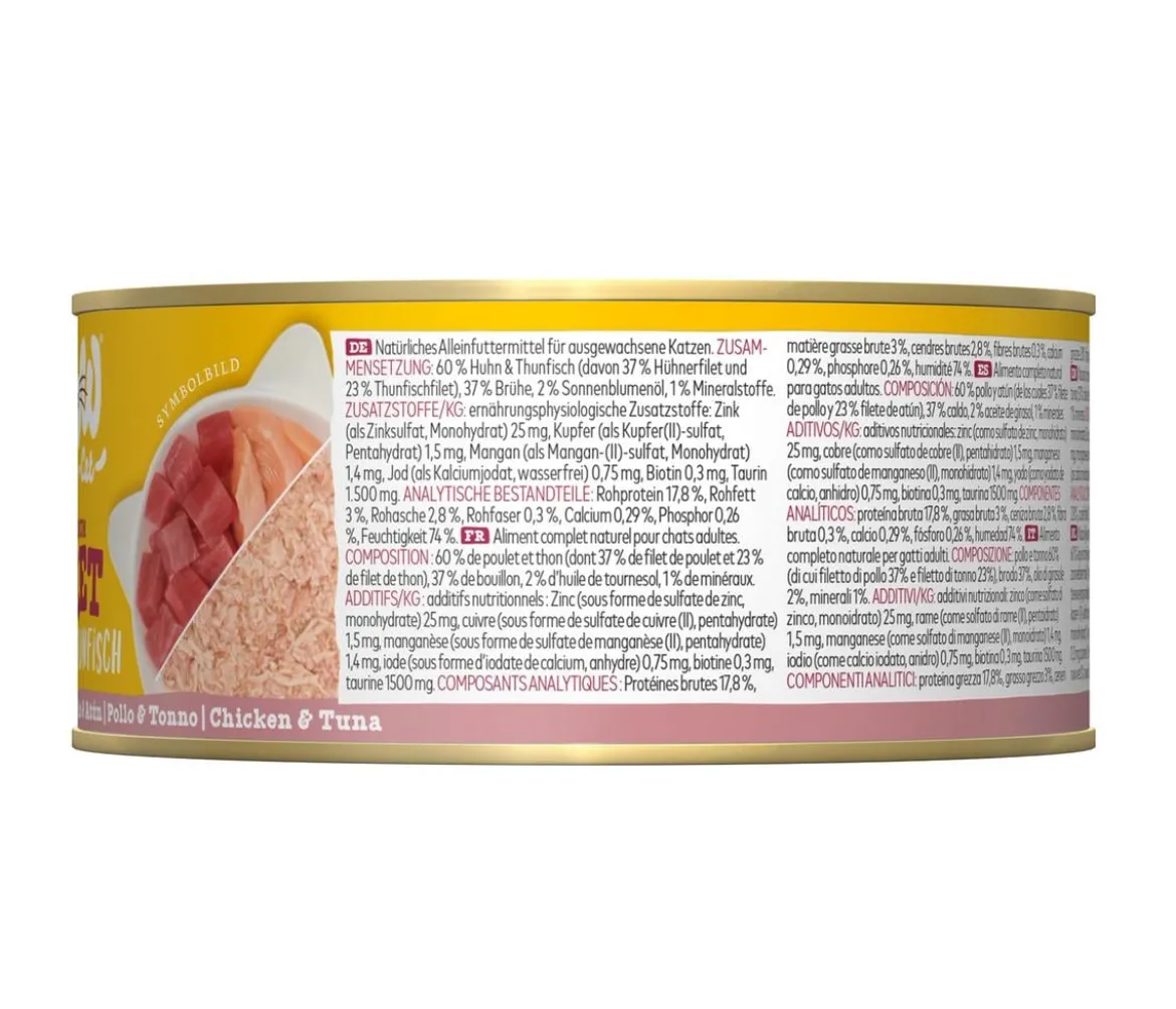 WOW® Cat Nassfutter für Katzen Premium Filets, Adult, 12 x 70 g